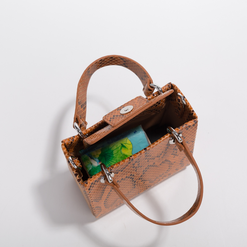 Snake Pattern Mobile Phone Bag Mini Leather Small Handbag