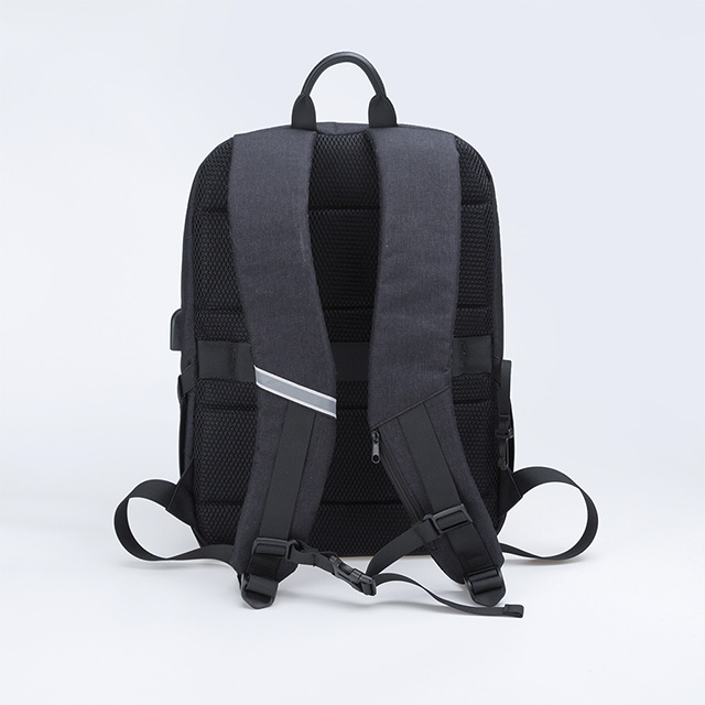 20SA-9077D New Launch Mens Nylon with PU trim Business USB Charging Backpack Bag