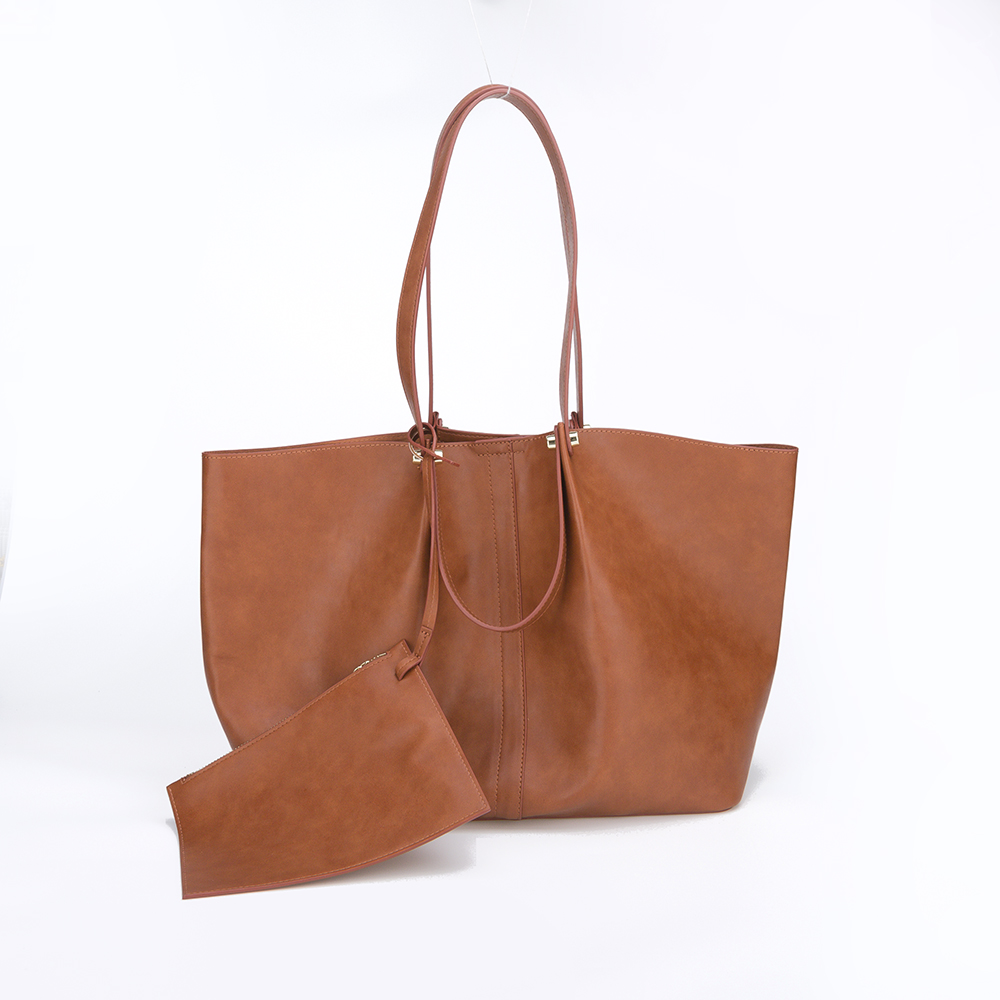 Fashion Big PU Tote Handbag with Small Purse 