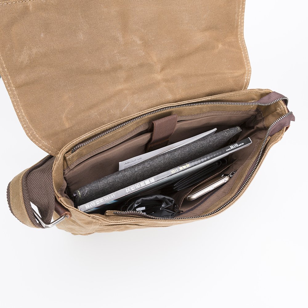 Canvas Laptop Briefcase Messenger Bag For Men