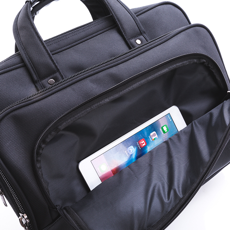 14 Inch Nylon with PU Men Travel Laptop Bag Briefcase