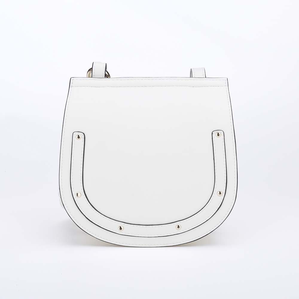 White classic fashionable crossbody PU handbag 
