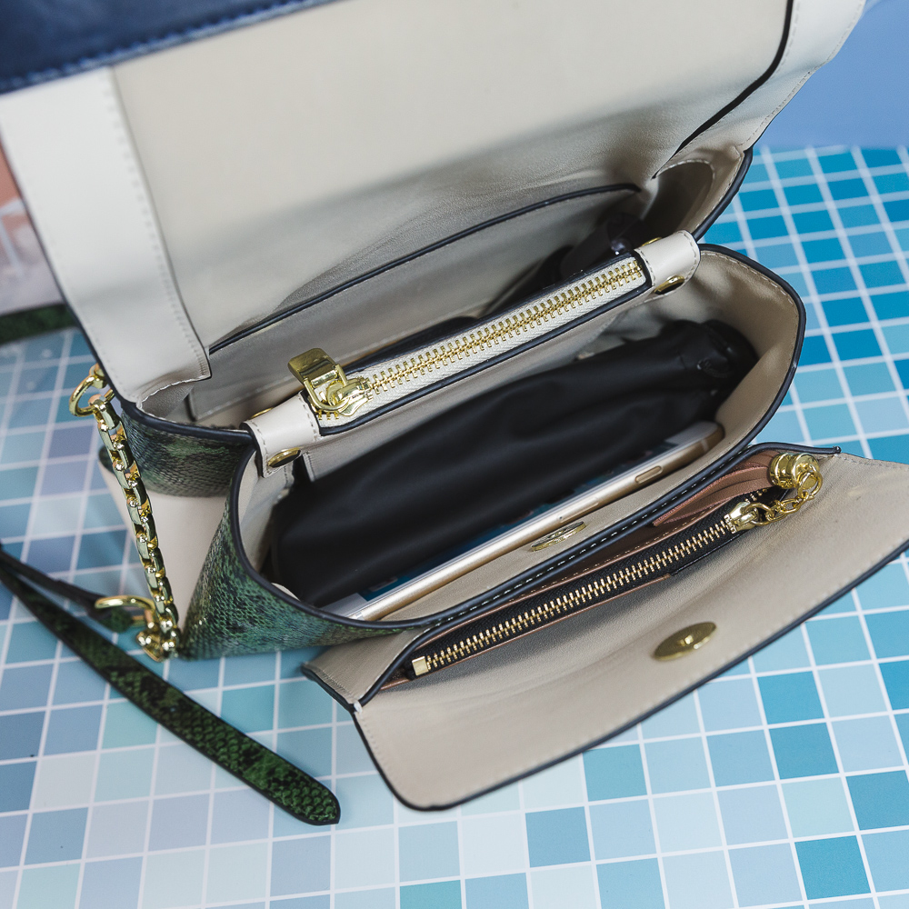Snakeskin PU Leather Satchel Shoulder Handbag For Women