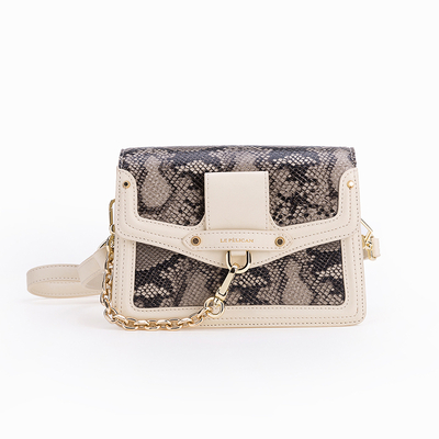 Snake Pattern Matel Chain Handbag Elegant Women Handbags