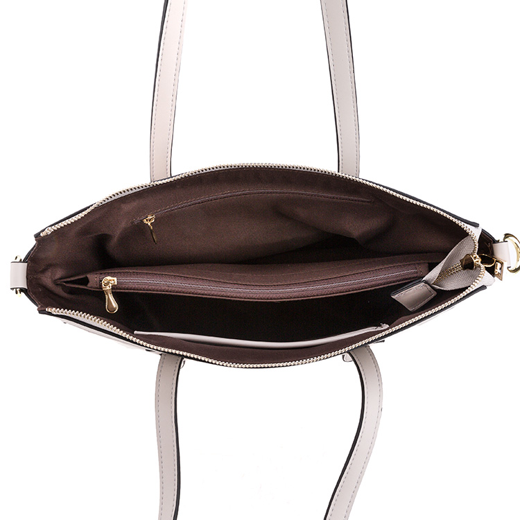 Beige Color Classic PU Fashion Ladies Bag Handbag